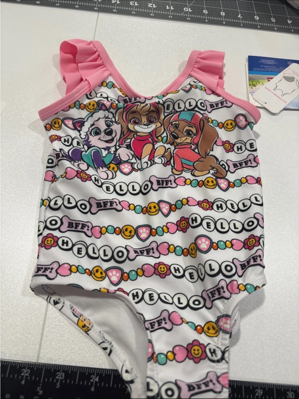 Nickelodeon Pink Multicolor Paw Patrol Hello BFF One-Piece